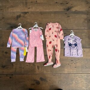 Colorful Carter’s Girls Size 4/5 Kids Pajama Sets